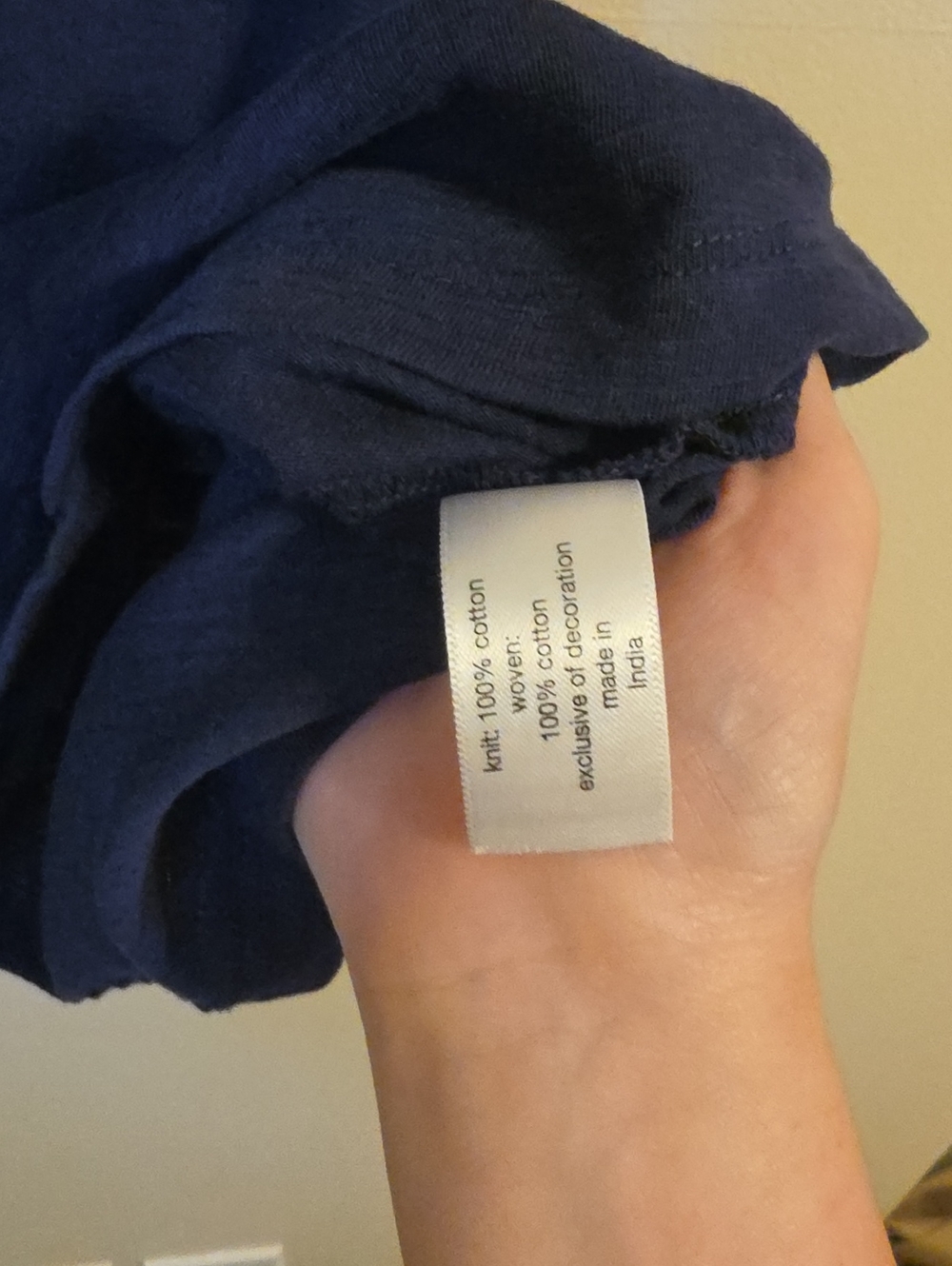Lane Bryant Navy and White Lace Sleeve V Neck Blouse. In EUC - Picture 5 of 5